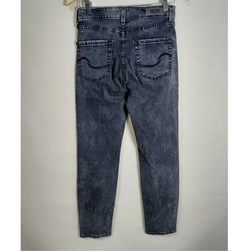 Levi's Mid-Rise Slim Cuffed Cotton Blend Gray Stretch Jeans Women Size 6